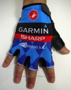 2015 Garmin Guanti Corti Ciclismo Nero e Blu