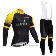 2019 Abbigliamento Ciclismo Mitchelton GreenEDGE Manica Lunga e Salopette