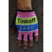 2020 Tinkoff Saxo Guanti Corti Ciclismo Rosa