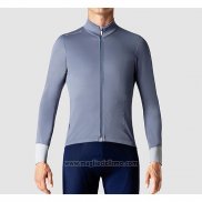 2019 Abbigliamento Ciclismo La Passione Grigio Bianco Manica Lunga e Salopette