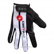 2014 Castelli Guanti Dita Lunghe Ciclismo Bianco e Nero